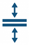 Universal Calibration Arrows Blue Icon Small